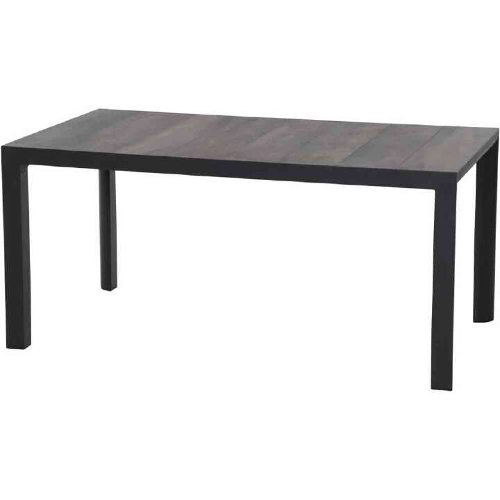 SIENA GARDEN Silva Dining Tisch 140x90 matt anthrazit / washed grey